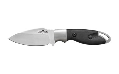 Camillus 19202 Western Kota 3.25" Fixed Plain Silver 420 Steel Titanium Bonded Blade, Black G10 Handle, Includes Sheath