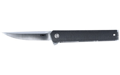 CRKT 7095KX CEO  Compact 2.61" Folding Plain Satin 4116 SS Blade/Black GRN Handle Includes Pocket Clip