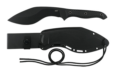 CRKT 2710 Clever Girl Kukri 7.75" Fixed Plain Black Powder Coated SK-5 Steel Blade/Black G10 Handle Includes Belt Clip/Lanyard