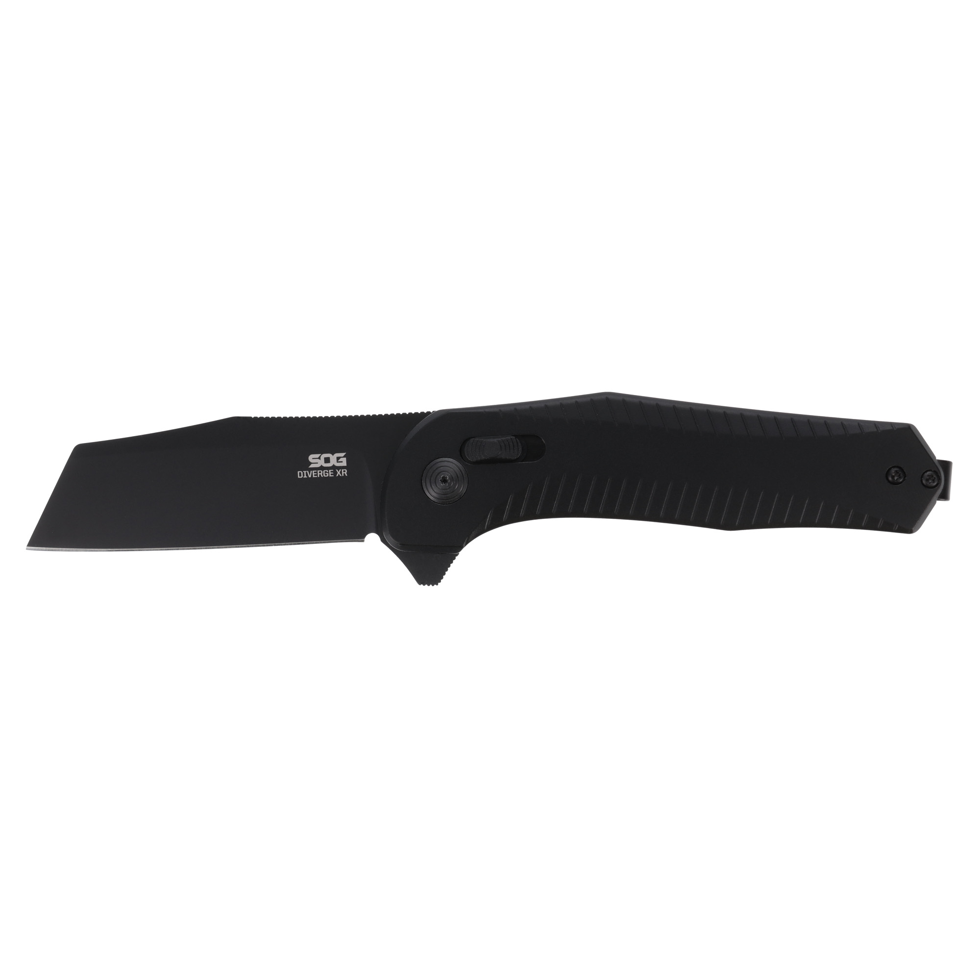 SOG Knives Diverge XR Folding Knife 3" Sheepsfoot Blade Black Blister Pack