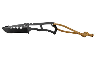 Southern Grind SG04030100 Vermin  Fixed Drop Point Plain Black S35VN SS Blade, Includes Lanyard/Sheath