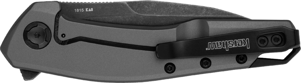 Kershaw 1815 Sanctum  EDC 2.98" Folding Wharncliffe Blackwash 8Cr13MoV SS Blade, Gray PVD Stainless Steel Handle
