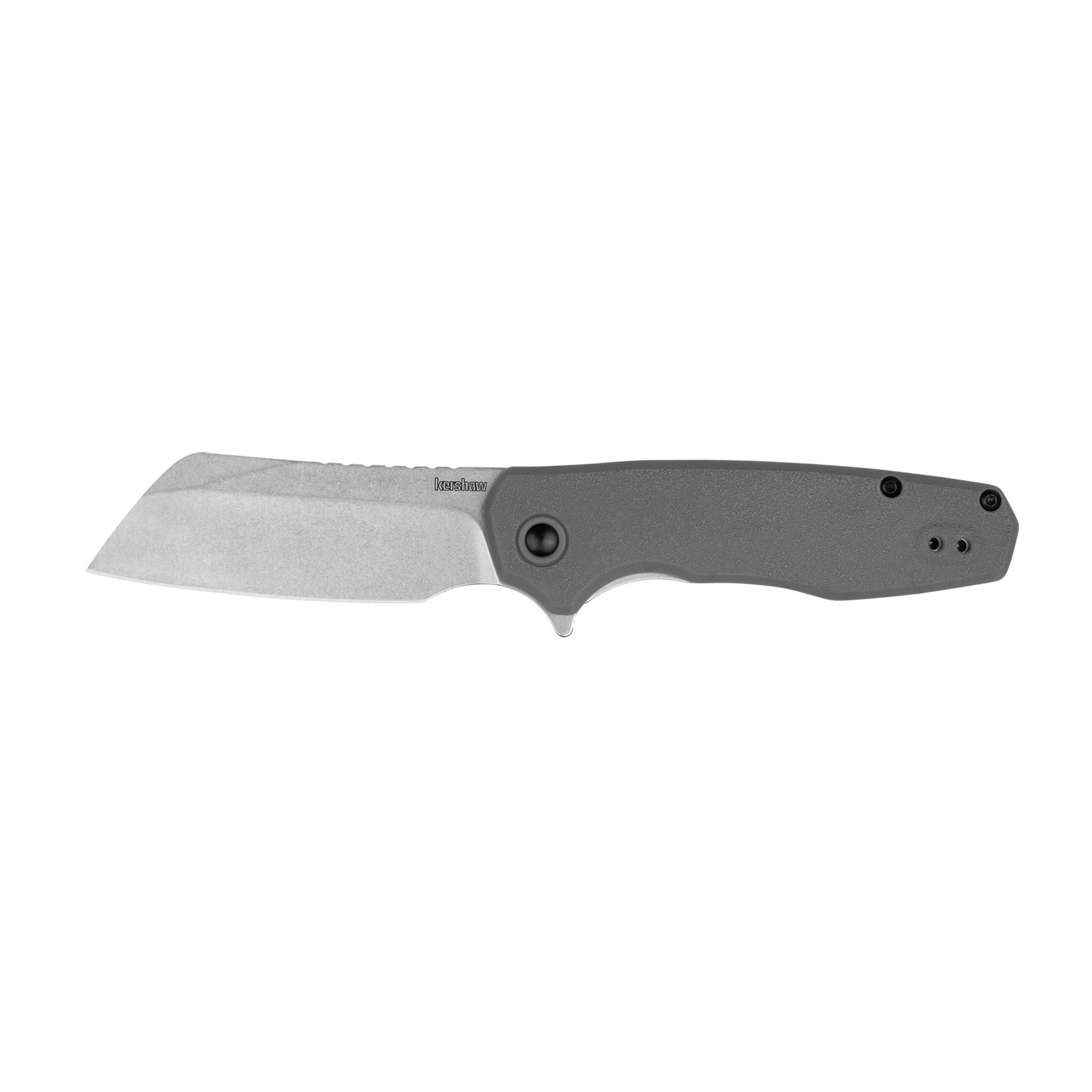 Kershaw Wharf Folding Knife 2-4/5" Cleaver Blade Grey