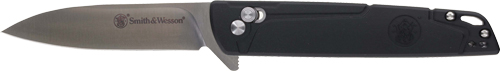 Smith & Wesson KT 24/7 Crossbar Folder Knife 3-1/4" Drop Point Blade Black