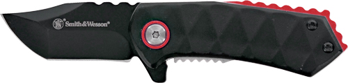 Smith & Wesson 24/7 Spring Assisted Folding Knife 1-9/10" Clip Point Blade Black