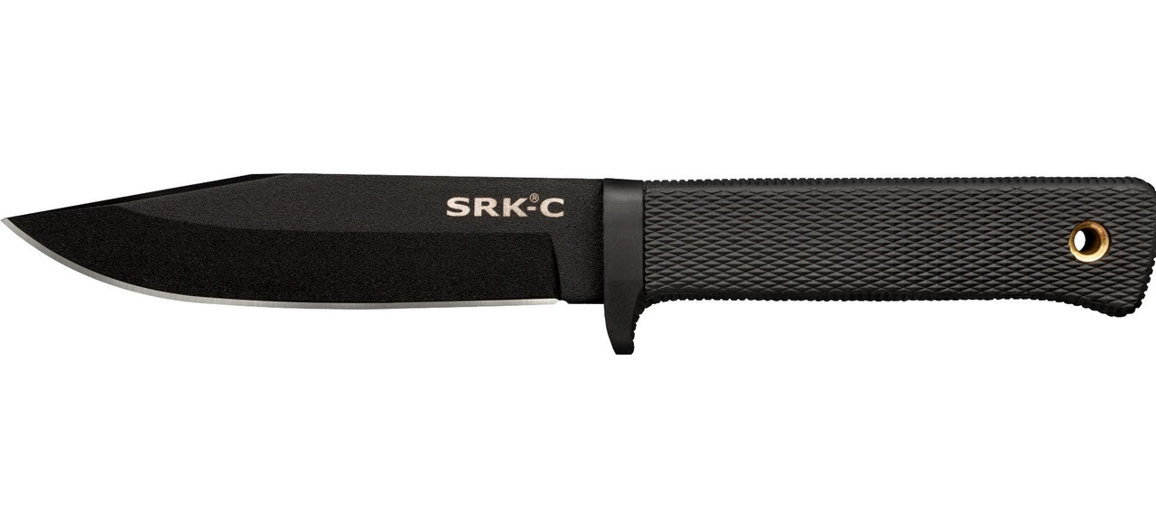 Cold Steel CS-49LCKD SRK Compact 5" Fixed Plain Black Tuff-Ex Finish SK-5 Steel Blade/Black Kray-Ex Handle Includes Sheath