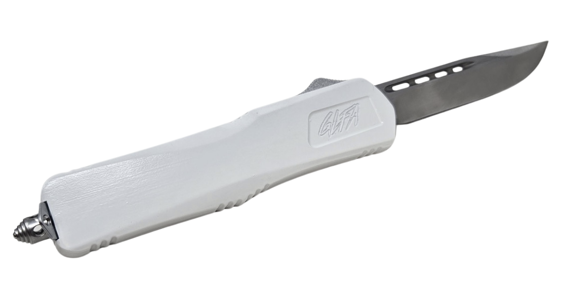 GLFA 8" OTF AUTO KNIFE SMOOTH WHITE