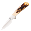 Bear & Son Stag Delrin Invincible Skinner Knife 2-3/4" Drop Point Blade Stag