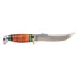 Remington Stacked Leather 10" Overall Length Fixed Blade Knife with Brown Leather Sheath