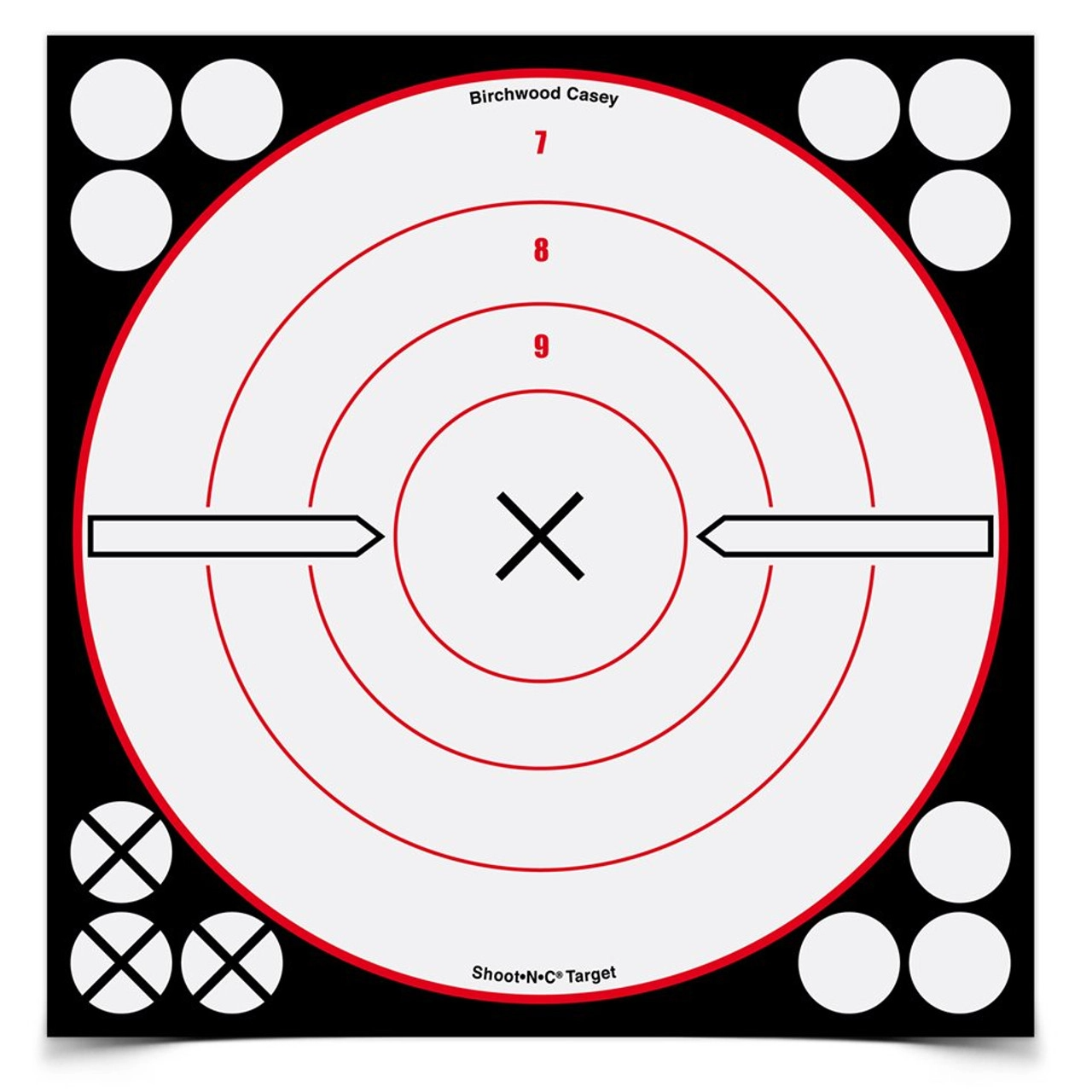 Bc Shoot-n-c White/blk 8 Bulls-eye X 6pk