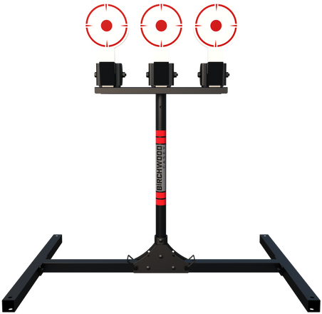 3 SPRING-LOADED TARGET PLATES W/RACK