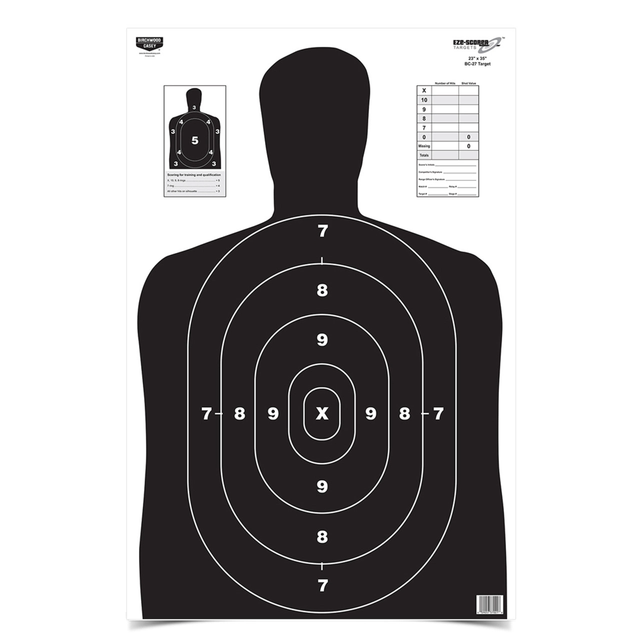 Bc Eze Scorer Bc27  Blk Paper Target 100pk