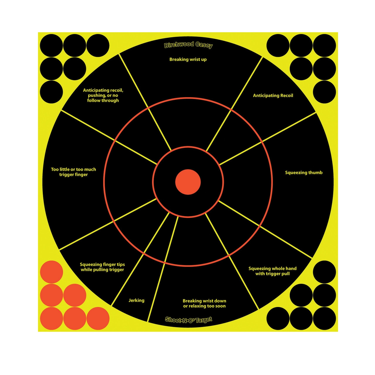 Bc Shoot-n-c 12 Handgun Trainer Target 5pk