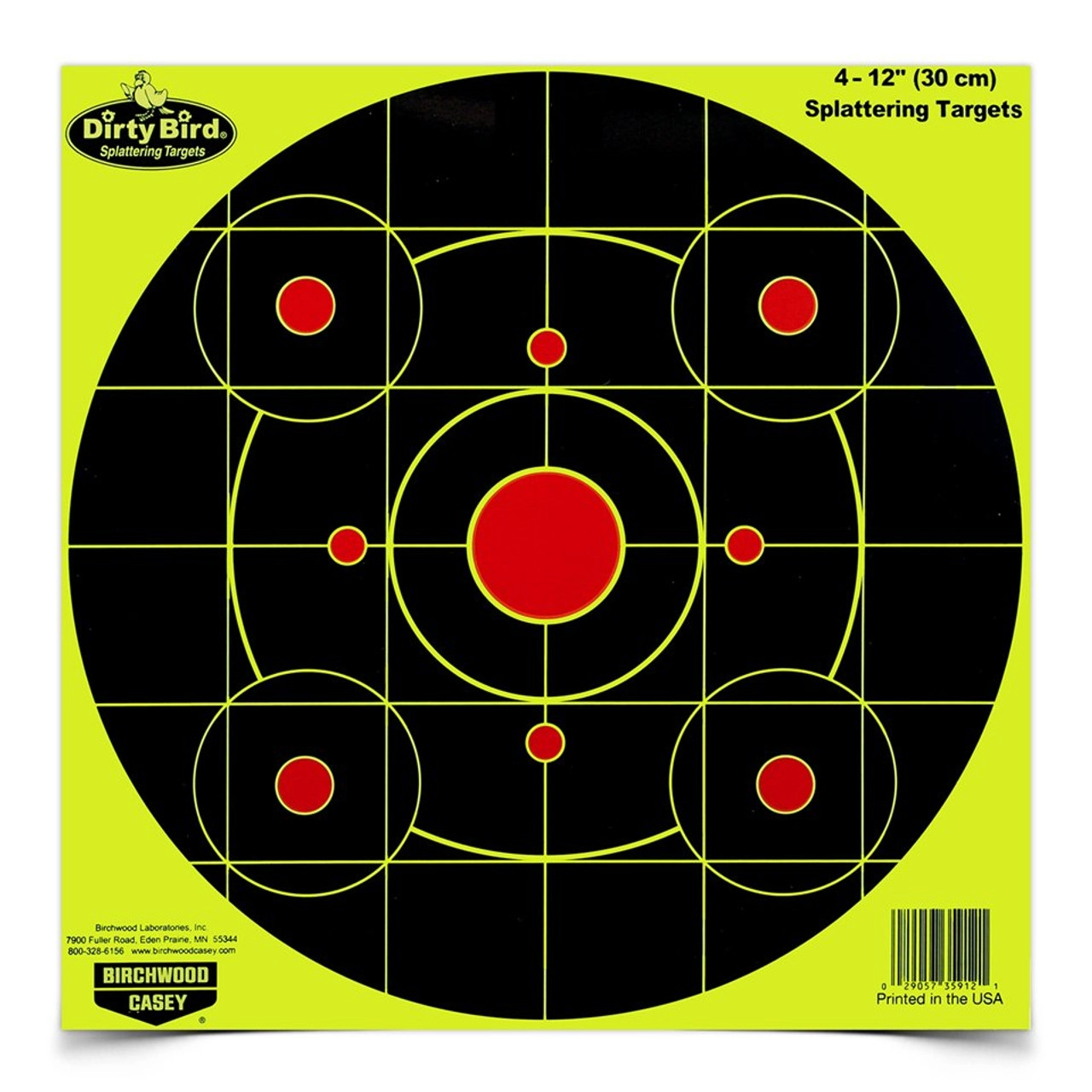Dirty Bird 12 Inch Yellow Round Sight-In Target