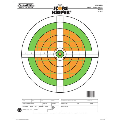 Champ Target 100yd Rifle Smallbore Flourescent