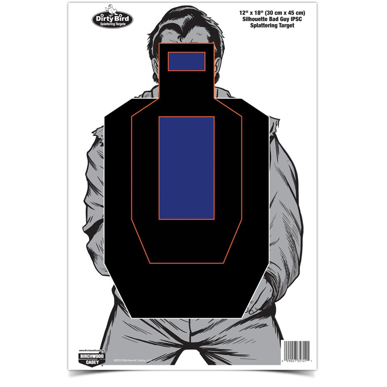 Dirty Bird 12 x 18 Bad Guy IPSC Target - BC-35721