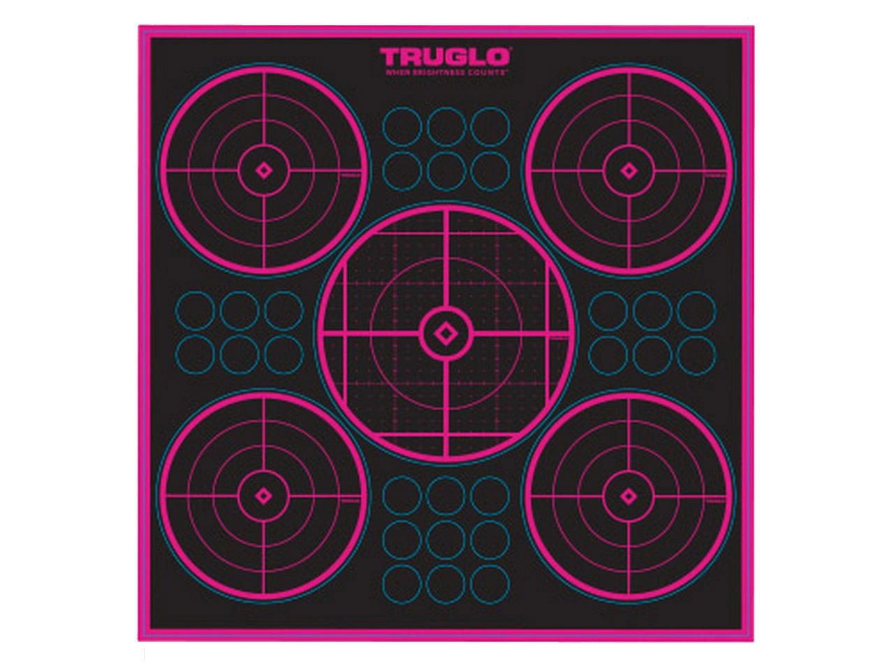 Truglo Target 5 Bull 6pk 12x12 Pnk