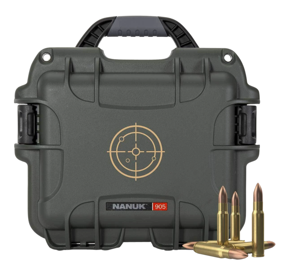 Nanuk Case 905 empty - w/tan target Logo