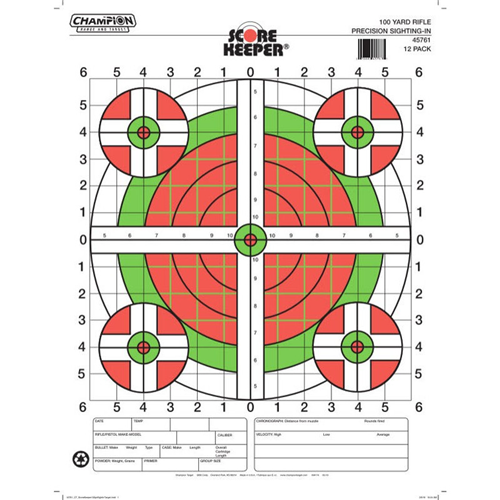 Champ Target 100yd Rifle Sight In Flourescent