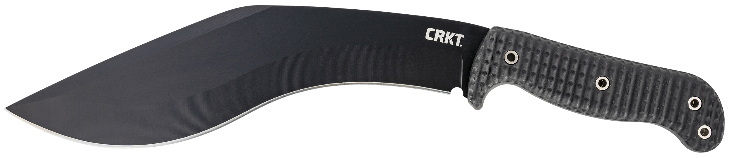 CRKT 2742 KUK  10.56" Fixed Recurve Plain Black Powder Coated 65Mn Carbon Steel Blade/Black Textured GRN Handle Includes Sheath