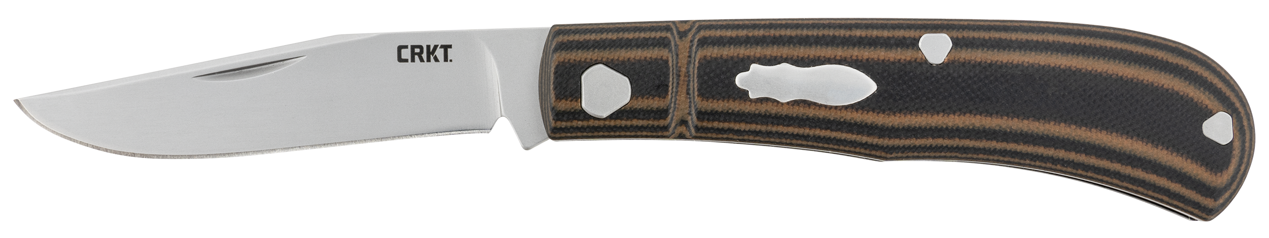 CRKT 7100 Venandi  3.14" Folding Clip Point Plain Bead Blasted 8Cr13MoV SS Blade/Black/Brown G10 Handle