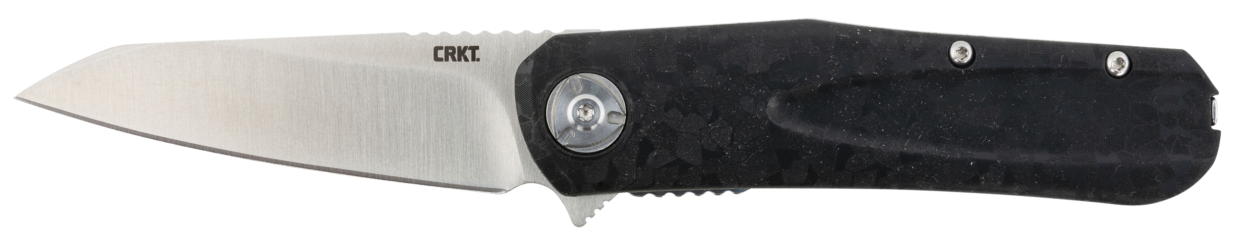 CRKT 6535 Mah-Hawk  3.19" Folding Drop Point Plain Satin D2 Steel Blade/ Black GRN Handle Includes Pocket Clip