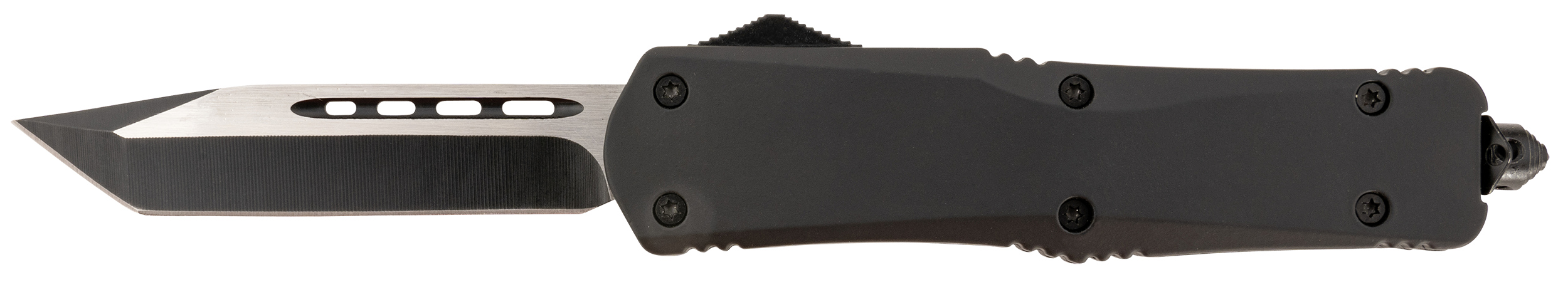 Steel River Knives T624BT Spartan  3.75" Tanto Black/Silver 440C SS Blade 5.5" Black Aluminum Zinc Alloy Handle
