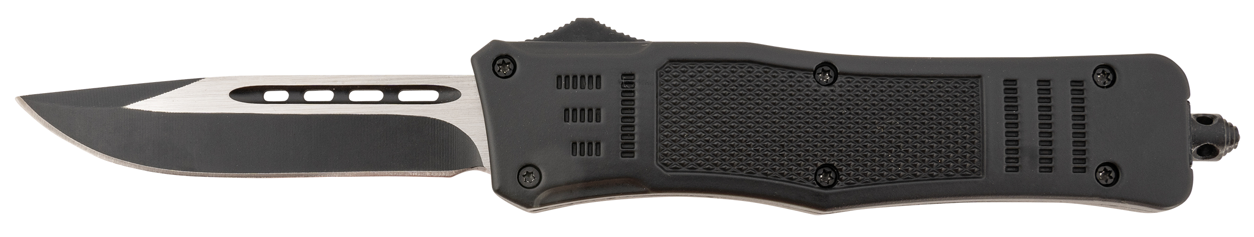 Steel River Knives T618BDP Spartan  Medium 3.25" Drop Point Plain Black/Silver 440C SS Blade/ 4.50" Black Aluminum Zinc Alloy Handle