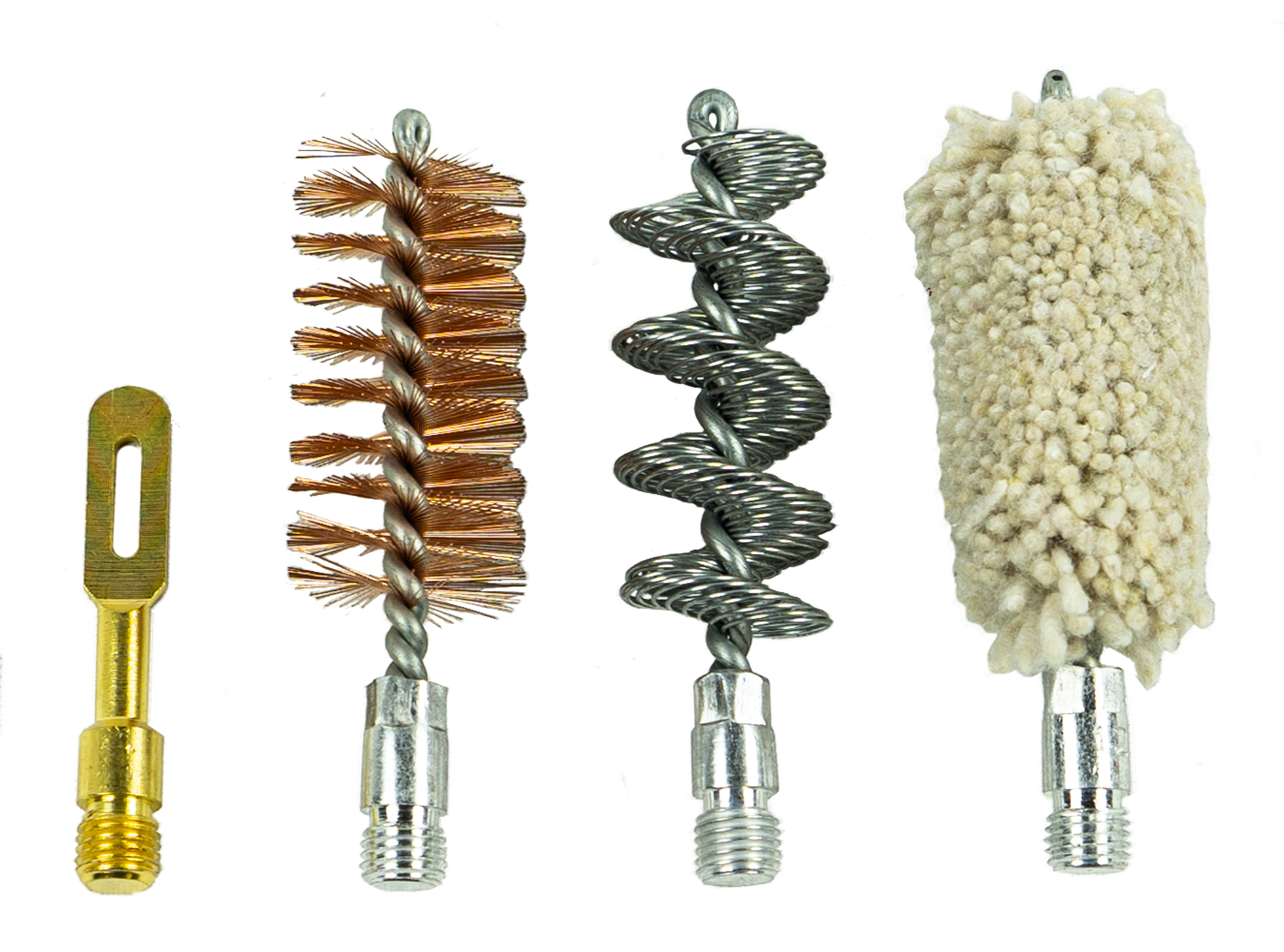 KleenBore 12GA-SET Shotgun Accessory Cleaning Set 12 Gauge Shotgun #8-32 Thread Cotton Mop/Bore Brush Bronze Bristles