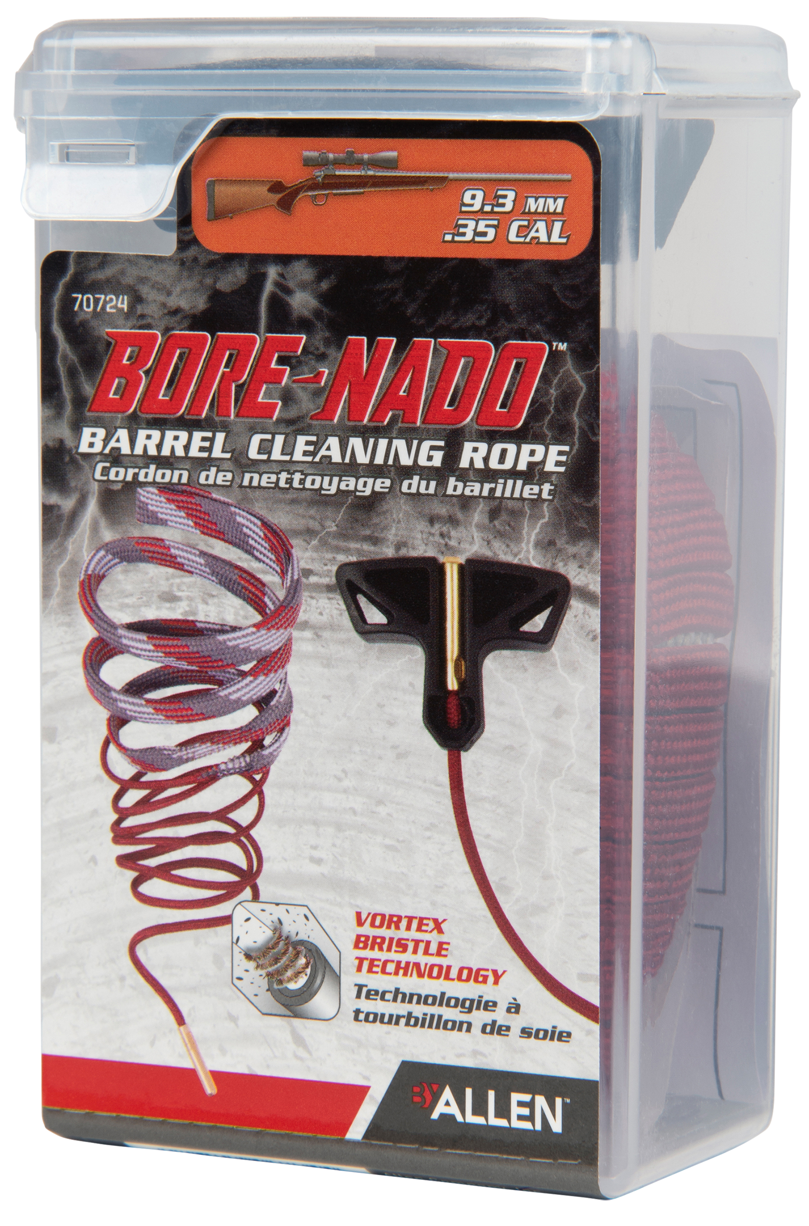 Allen Bore-Nado 70724 Rifle Barrel Cleaning Rope .35 with Weighted Brass Guide
