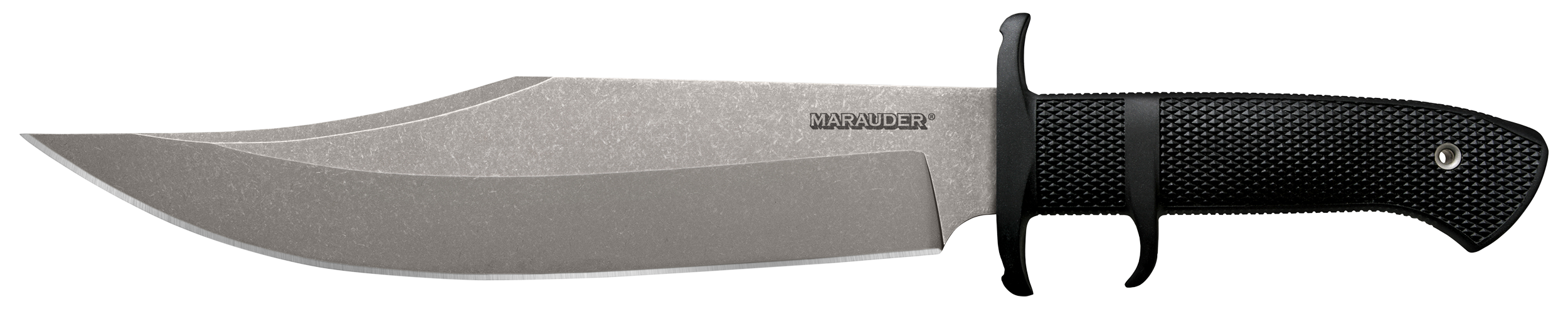Cold Steel CS39LSWBA Marauder  9" Fixed Bowie Plain Stone Washed AUS-8A SS Blade/Black Kray-Ex Handle Includes Sheath