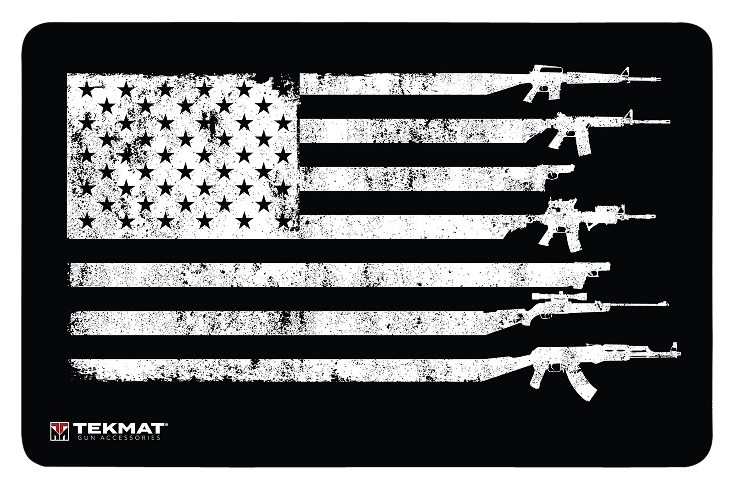 TekMat TEK42GFUSA USA Gun Flag Door Mat 25" x 42"