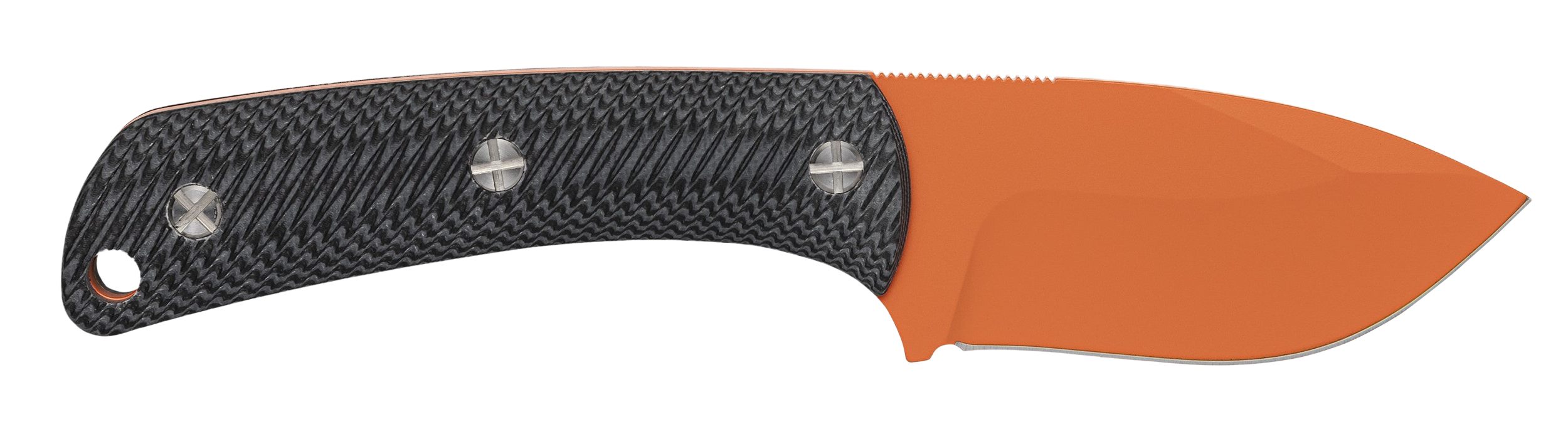 Browning 3220499B Back Country  Small 2.75" Fixed Deep Belly Skinner Plain Blaze Orange Ceramic D2 Steel Blade, Black G10 Handle