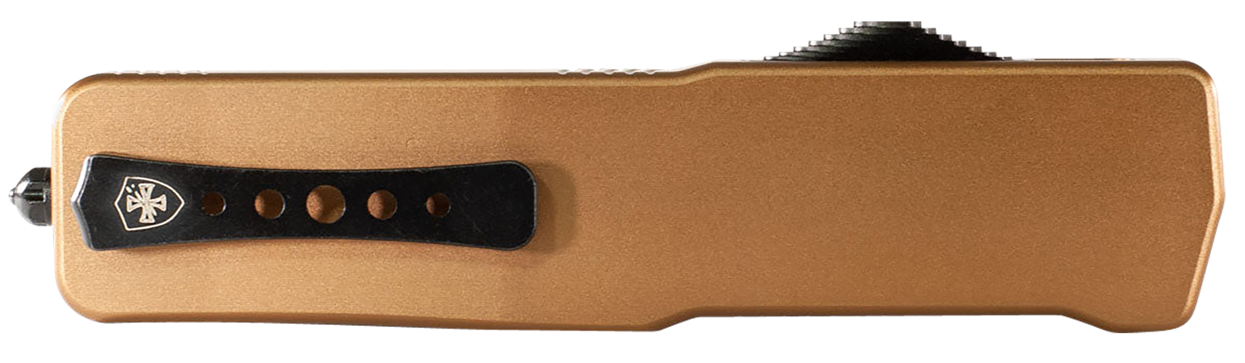 Templar Knife SAAB221 Premium Lightweight Small 3" OTF Tanto Plain Black Oxide Stonewashed Powdered D2 Steel Blade/4.50" Bronze Anodized Aluminum Handle