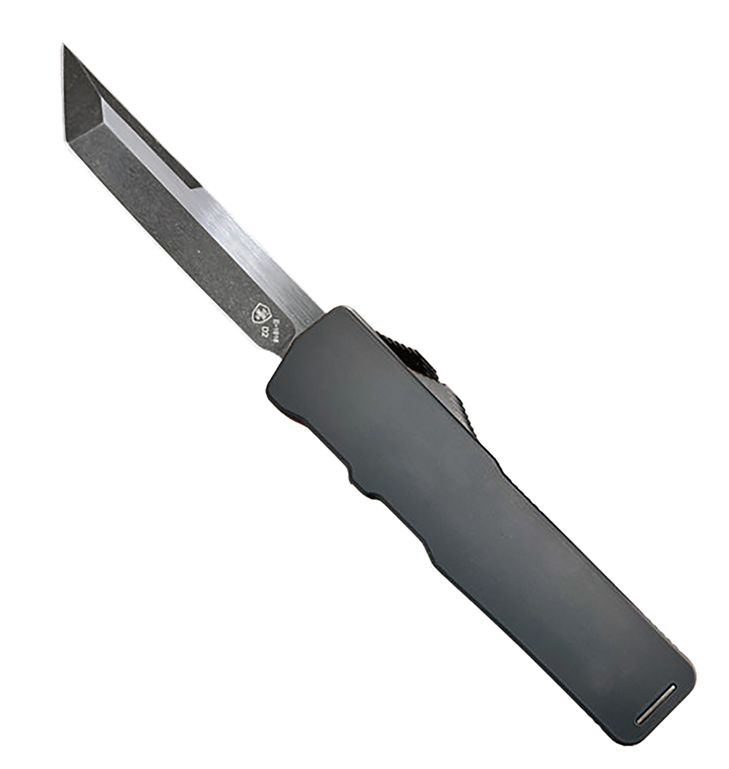 Templar Knife XMBR221 Excalibur  Slim 3.25" OTF Tanto Plain Black Oxide Stonewashed Powder Coated D2 Steel Blade/5" Black Aluminum/Rubber Handle Includes Pocket Clip