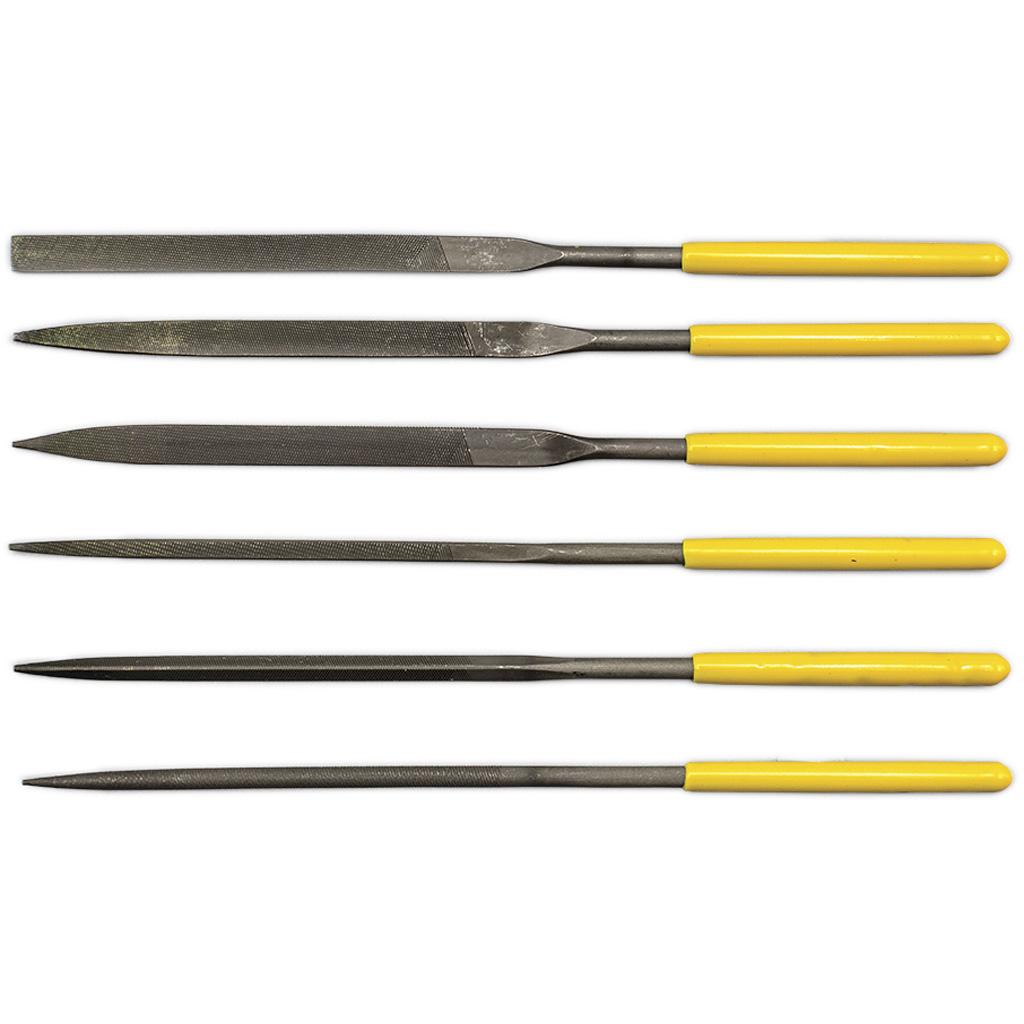 Otis FG934 Pro+ Gunsmithing File Set Steel 5.50" Long Set of 6 Includes PVC Storage Pouch