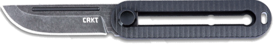 CRKT 4800 KatanaX  EDC 2.01" Plain Black D2 Steel Blade, Black Grivory Handle