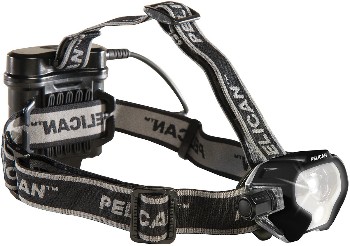 Pelican 2785 Headlamp Dual Beams Adjustable Light Levels Pivoting Head Red Led