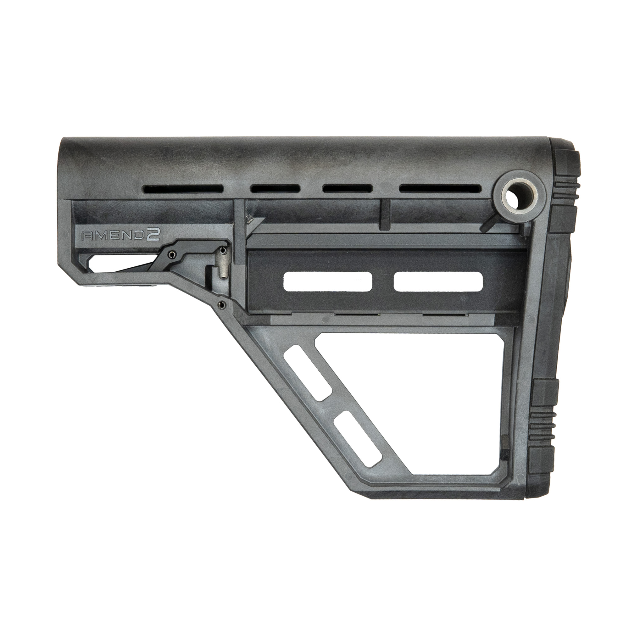 Amend2 Amsbase Carb Stk Mil-Spec Gry AR-15 Mil-Spec Compatible Modular Stock