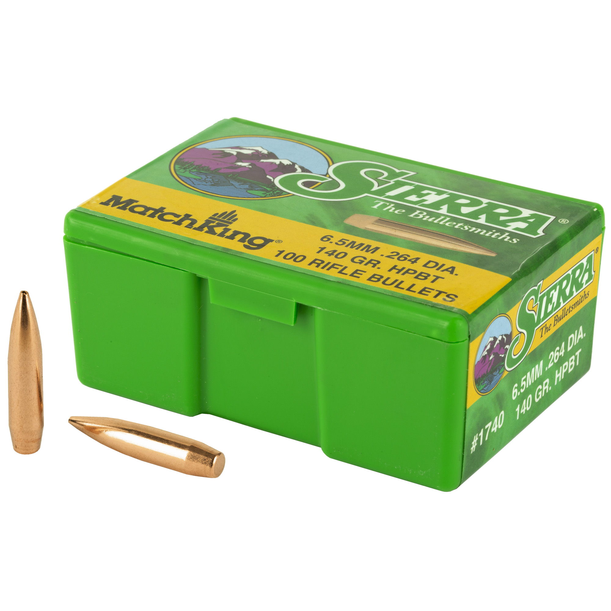 Sierra MatchKing Rifle Bullets 6.5mm /.264 cal .264" 140 gr HPBT MATCH 100/ct