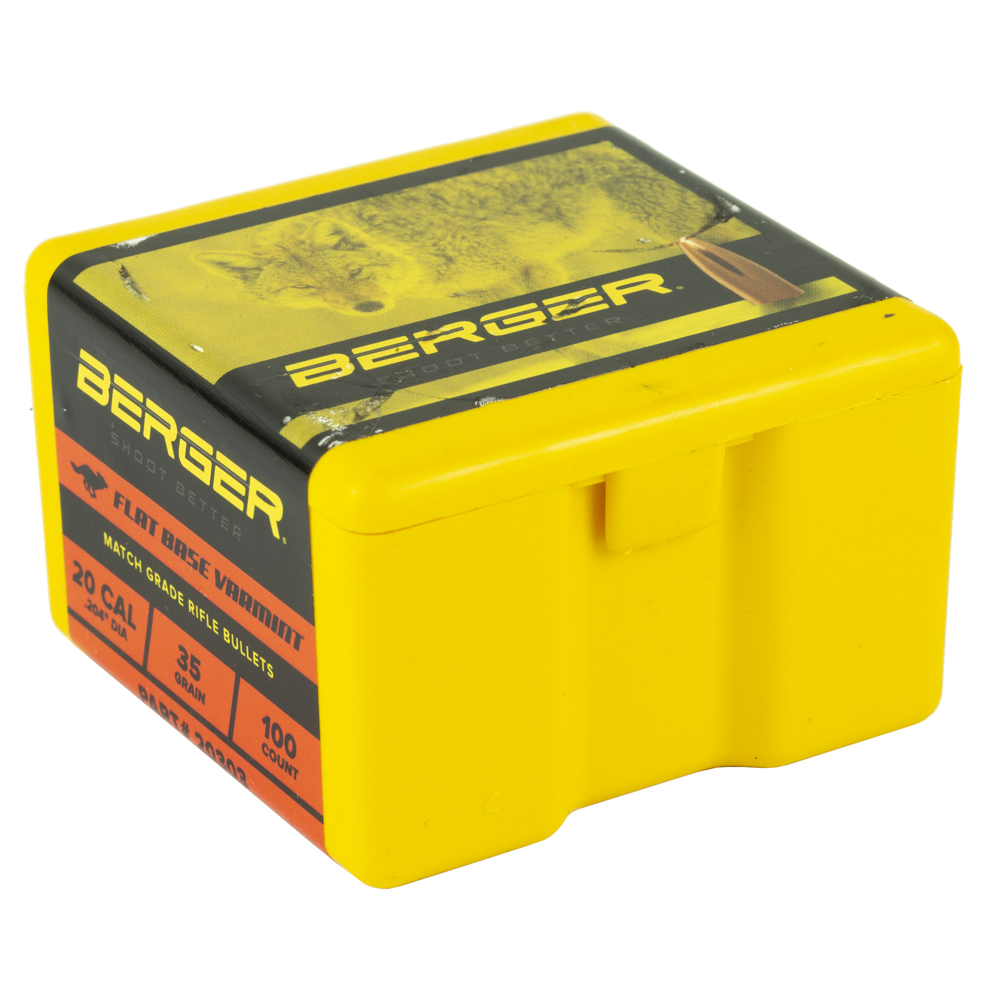 Berger Match Grade Varmint Bullets .20 cal .204" 35 gr FB VARMINT 100/box