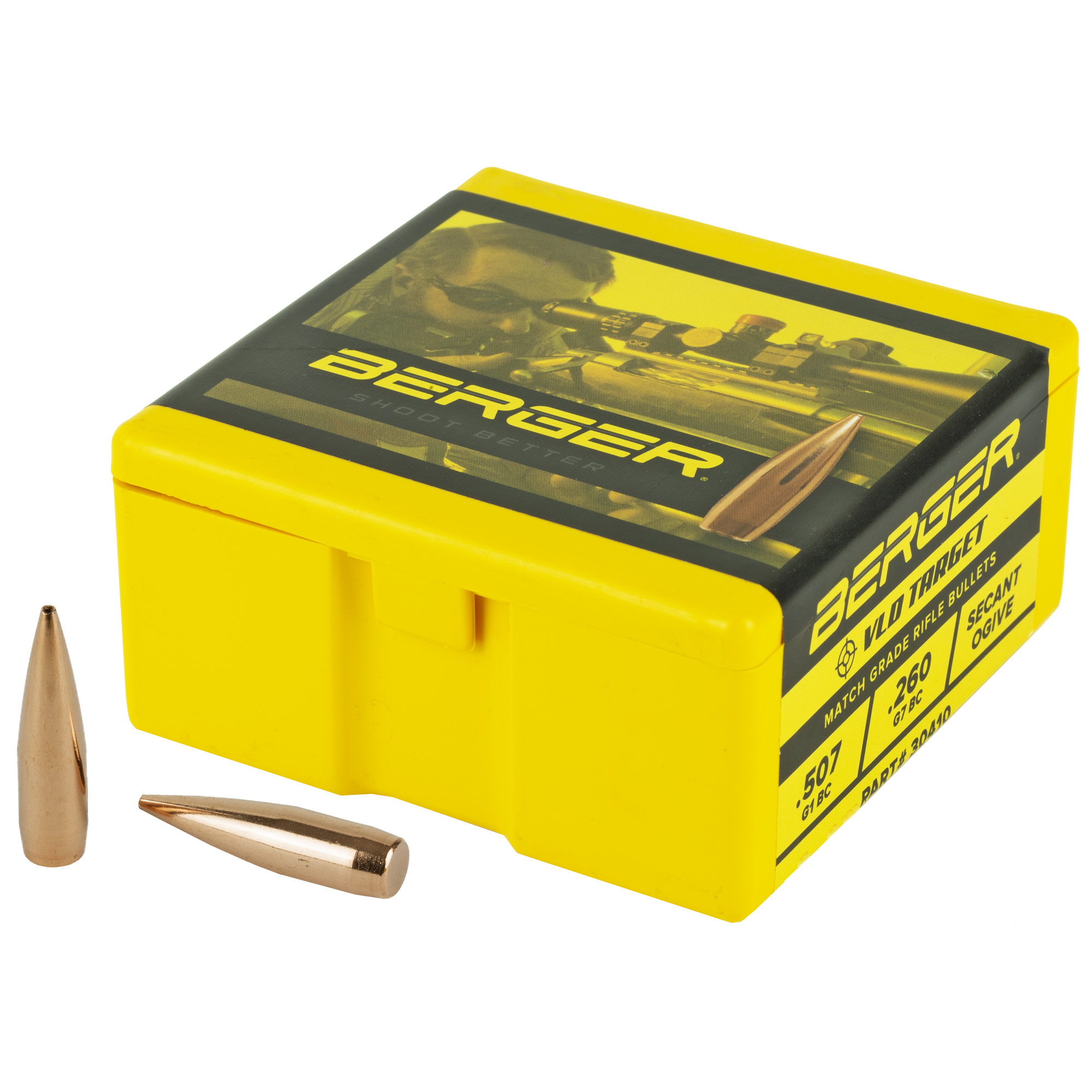 Berger Match Grade Target Bullets .30 cal .308" 168 gr VLD TARGET 100/box