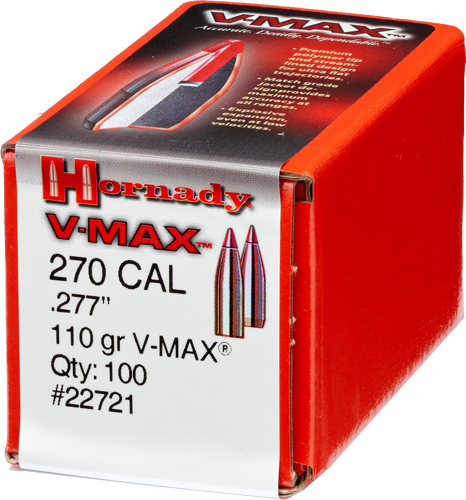 Hornady V-MAX Bullets .270 cal .277" 110 gr V-MAX CANN 100/ct