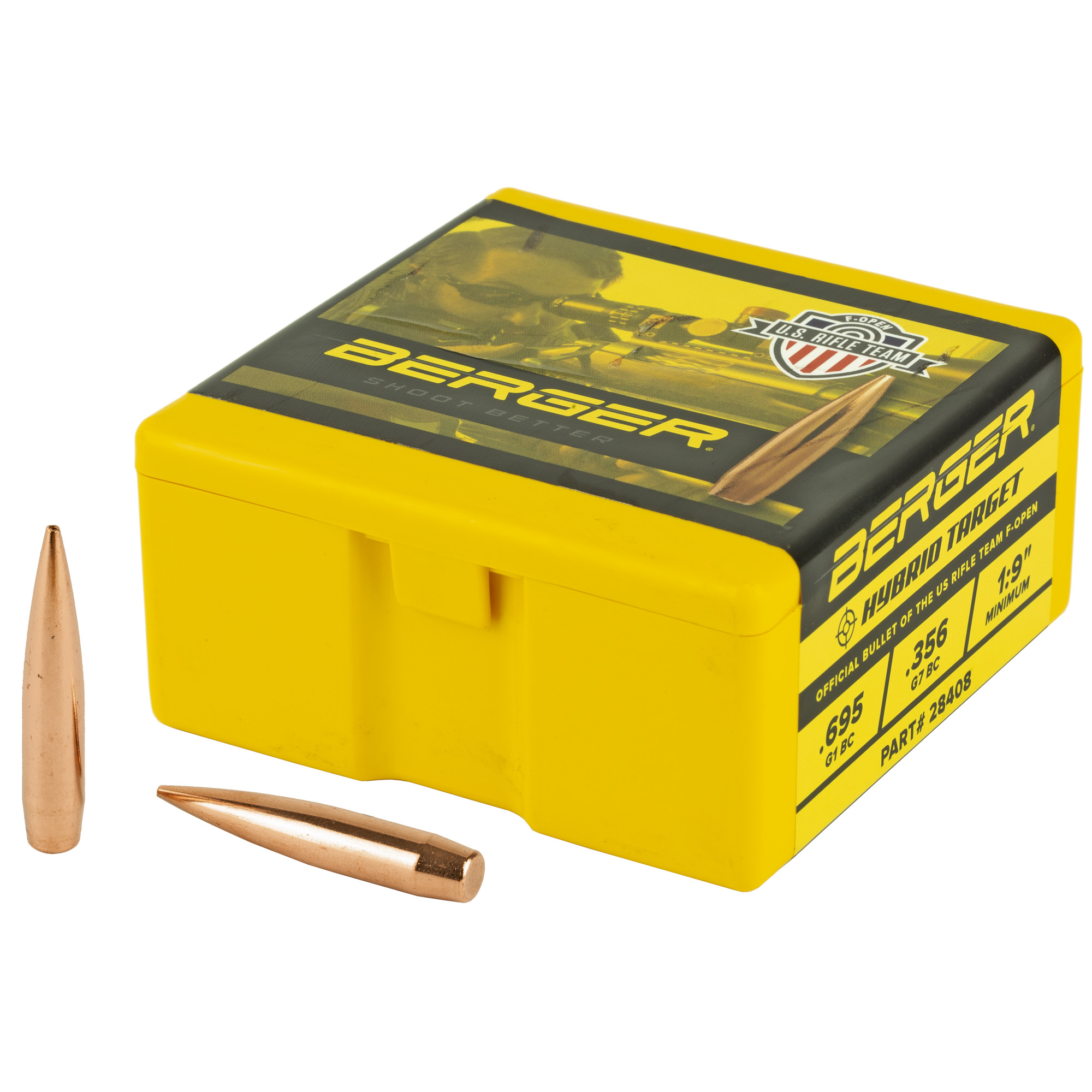 Berger Match Grade Target Bullets 7mm .284" 184 gr F-Open Hybrid 100/box