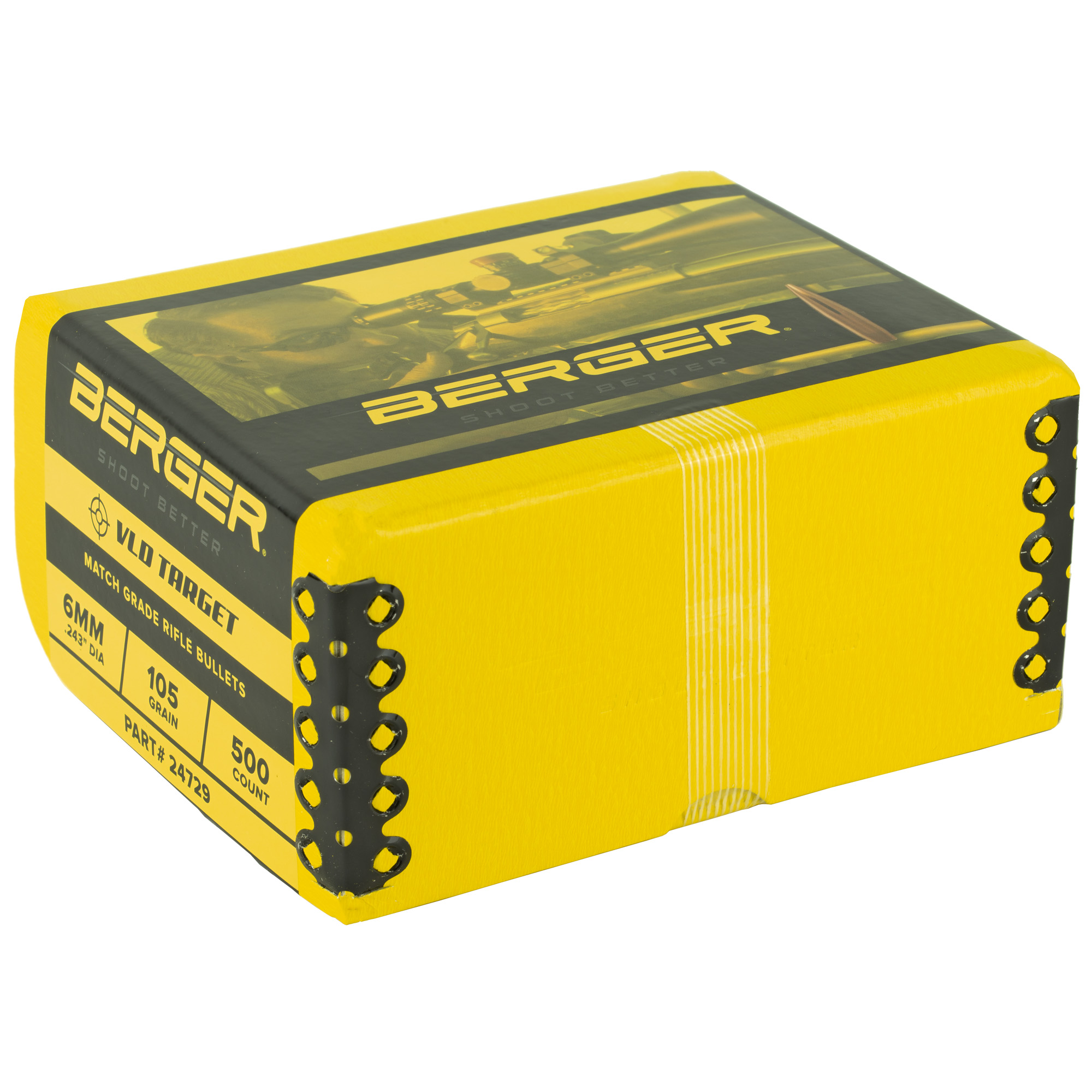 Berger Match Grade Target Bullets 6mm .243" 105 gr VLD TARGET 500/ct