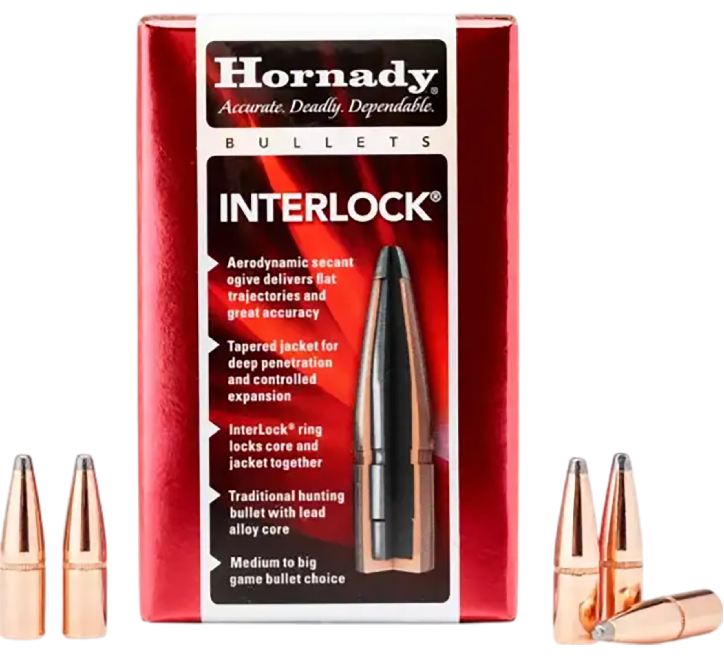 Hornady InterLock Bullets 7mm .284" 162 gr BTSP 100/ct