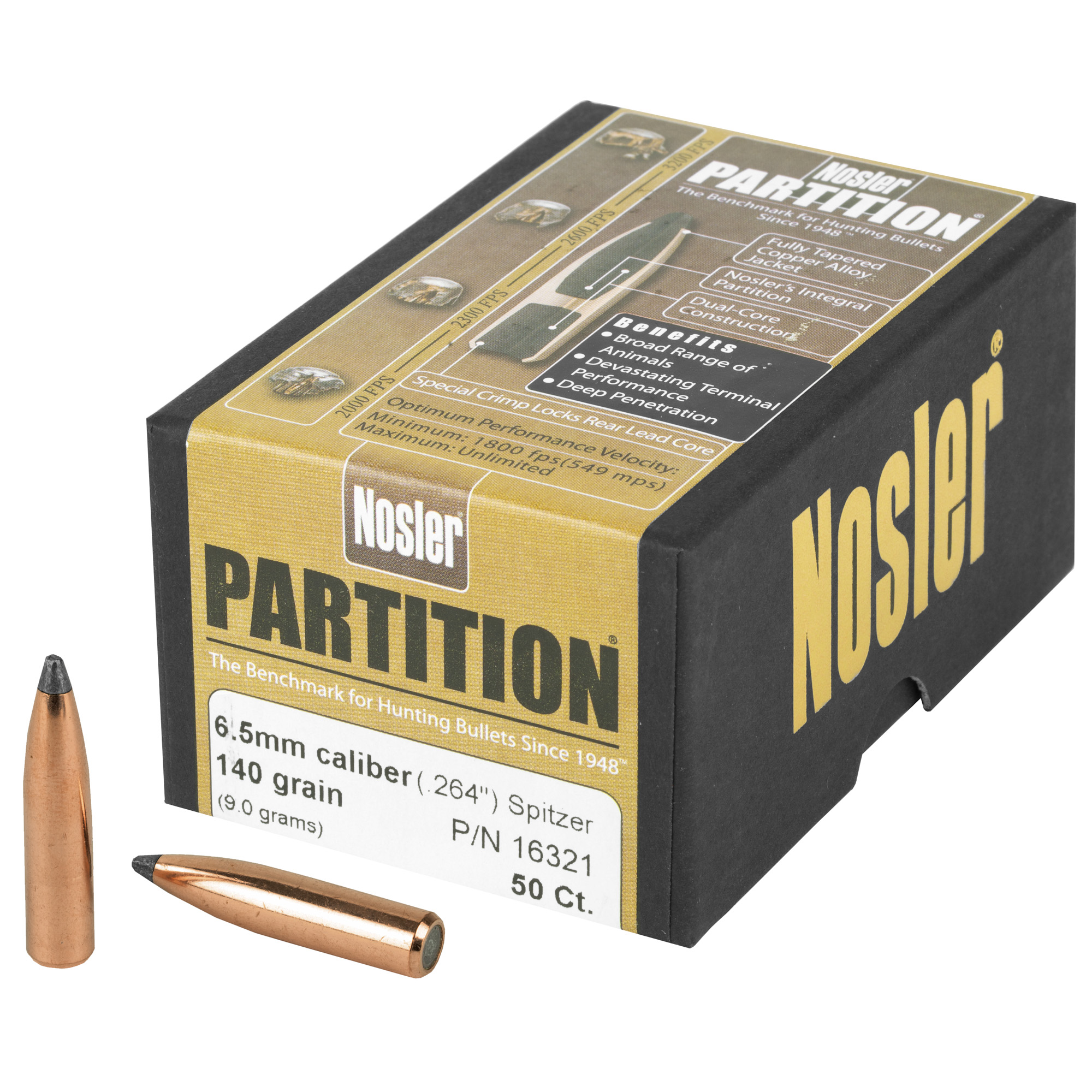 Nosler Partition Bullets 6.5mm .264" 140 gr SPT  50/ct