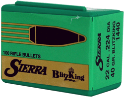 Sierra BlitzKing Rifle Bullets .22 cal .224" 40 gr BLKG 100/ct