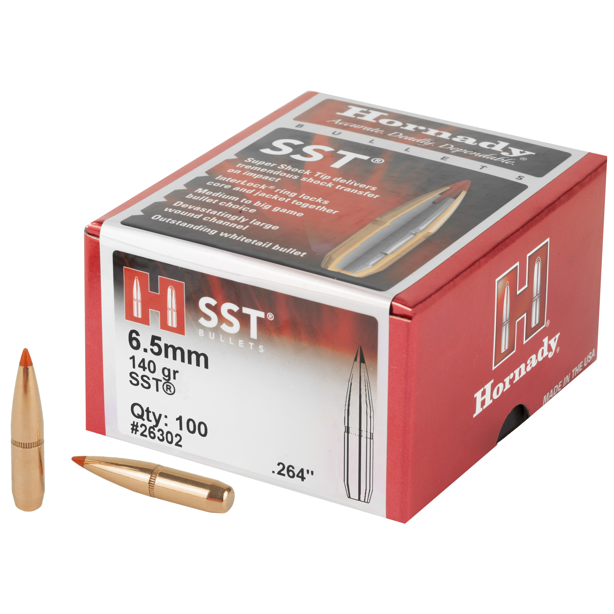 Hornady SST Bullets 6.5mm .264" 140 gr SST 100/ct