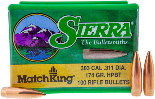 Sierra MatchKing Rifle Bullets .311 cal .311" 174 gr HPBT MATCH 100/ct